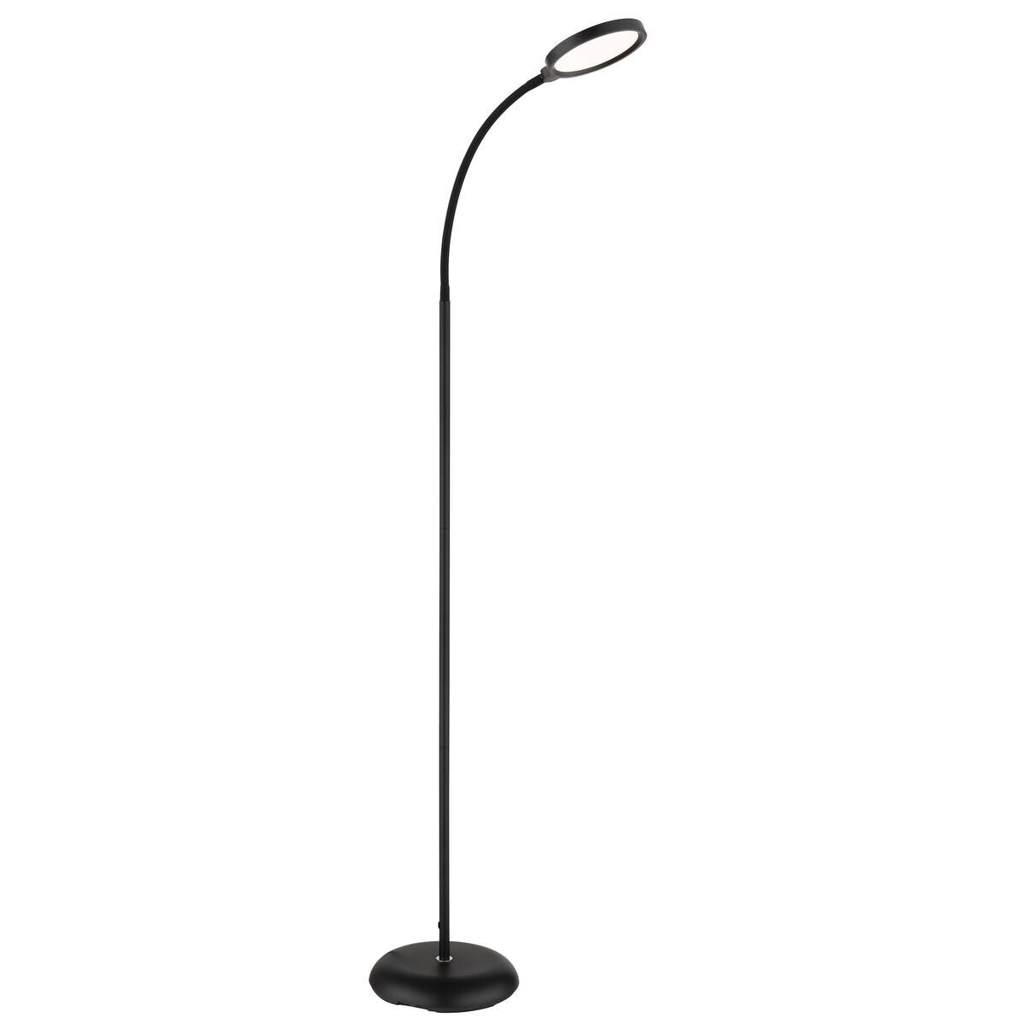 GLOBO Stehlampe schwarz Kunststoff Metall B/H/T: ca. 22x125x50 cm 1 Brennstellen
