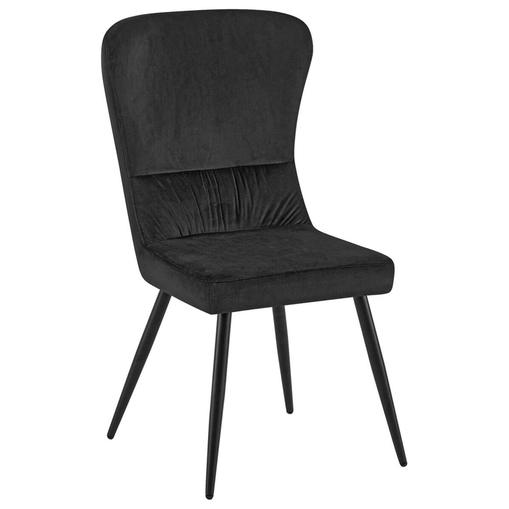 Stuhl Kate schwarz Samt B/H/T: ca. 60x94,5x51,5 cm