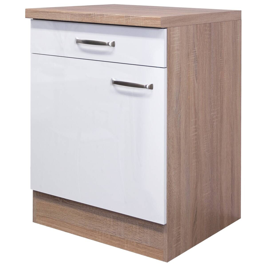 Unterschrank Valero weiß Hochglanz B/H/T: ca. 60x86x60 cm