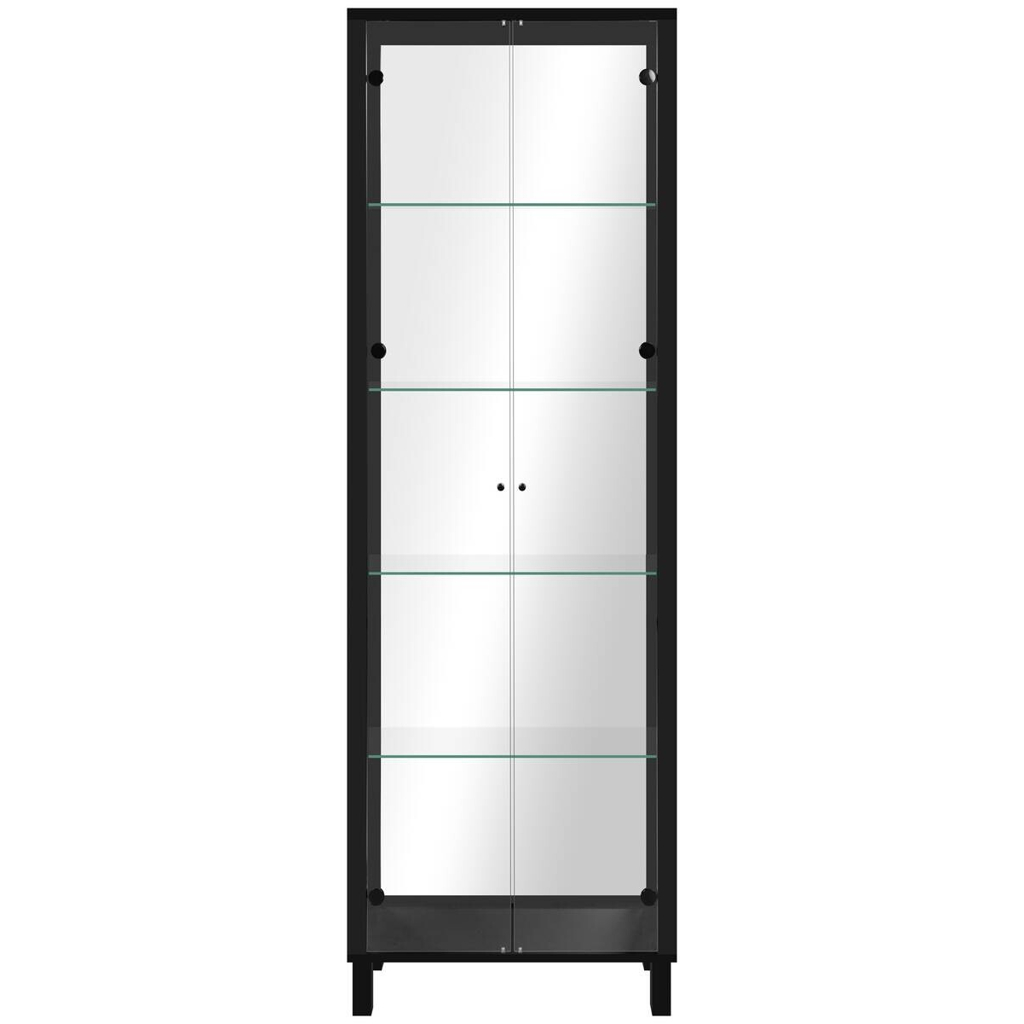 Vitrine Albi schwarz B/H/T: ca. 62x189x33 cm