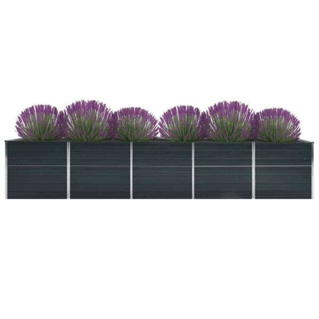 Garten-Hochbeet anthrazit Stahl B/H/L: ca. 80x77x400 cm