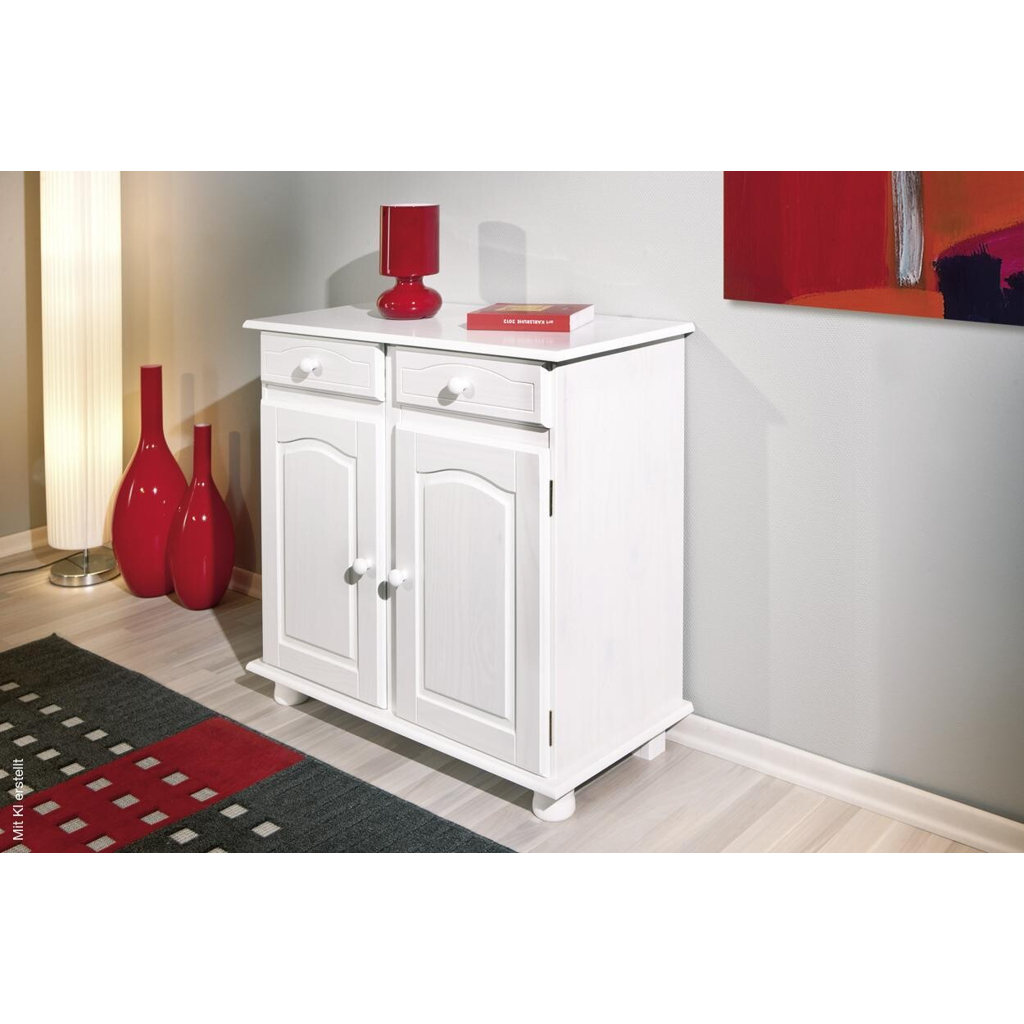 Kommode Lovi weiß lackiert B/H/T: ca. 88x87x43 cm