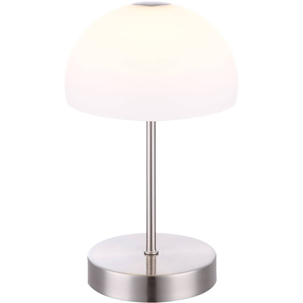 GLOBO LED-Tischleuchte Snowflake nickel matt Metall H/D: ca. 27x15 cm
