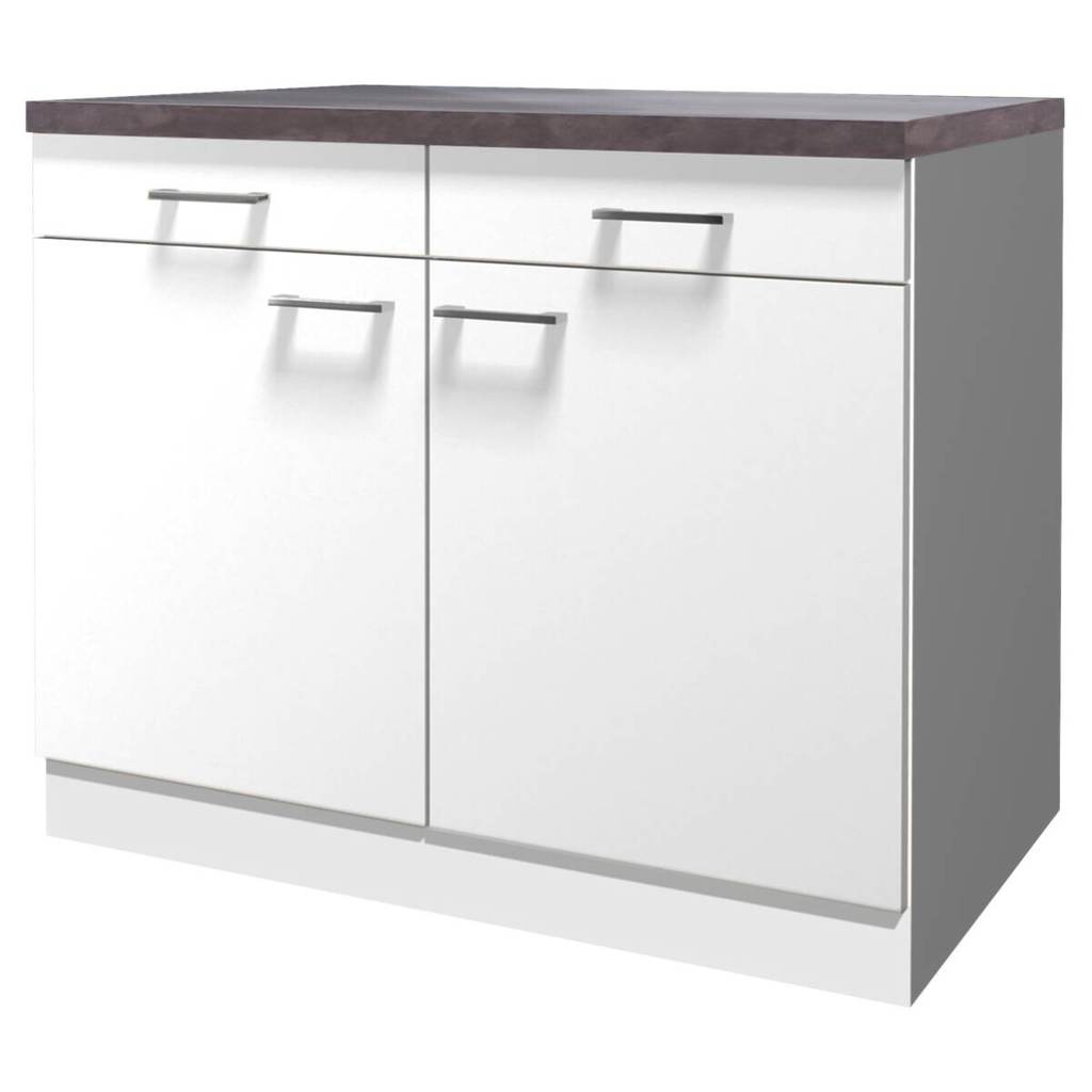 Unterschrank Lucca weiß matt B/H/T: ca. 100x85x60 cm