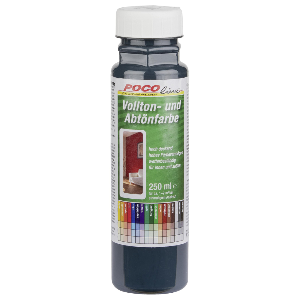 POCOline Vollton- und Abtönfarbe anthrazit ca. 0,25 l