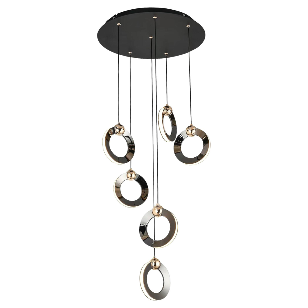 POCOline LED-Pendelleuchte Emilie schwarz Metall B/H/L: ca. 35x155x35 cm