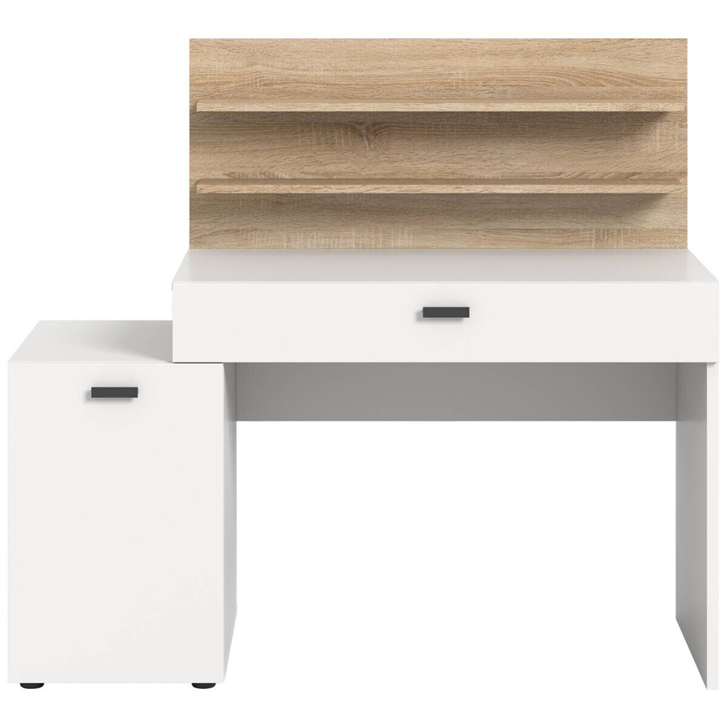 Schreibtisch Match weiß Eiche Sonoma Nachbildung B/H/T: ca. 130x117x54 cm
