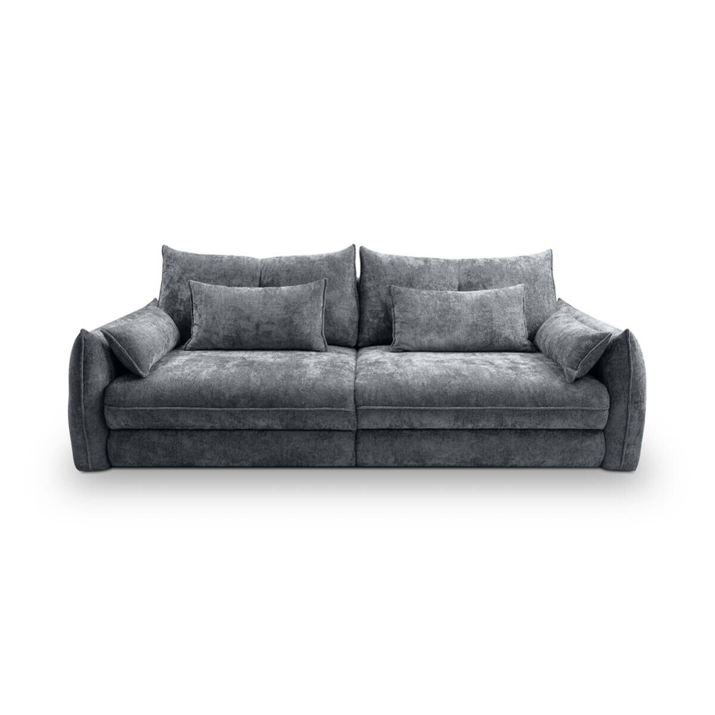 Big Sofa Delphine dunkelgrau Microfaser B/H/T: ca. 246x74x119 cm