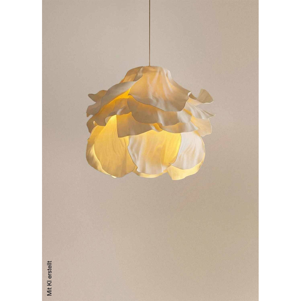 Opviq Pendelleuchte beige Kunststoff B/H/T/L/D: ca. 58x120x58x58x58 cm E27 1 Brennstellen