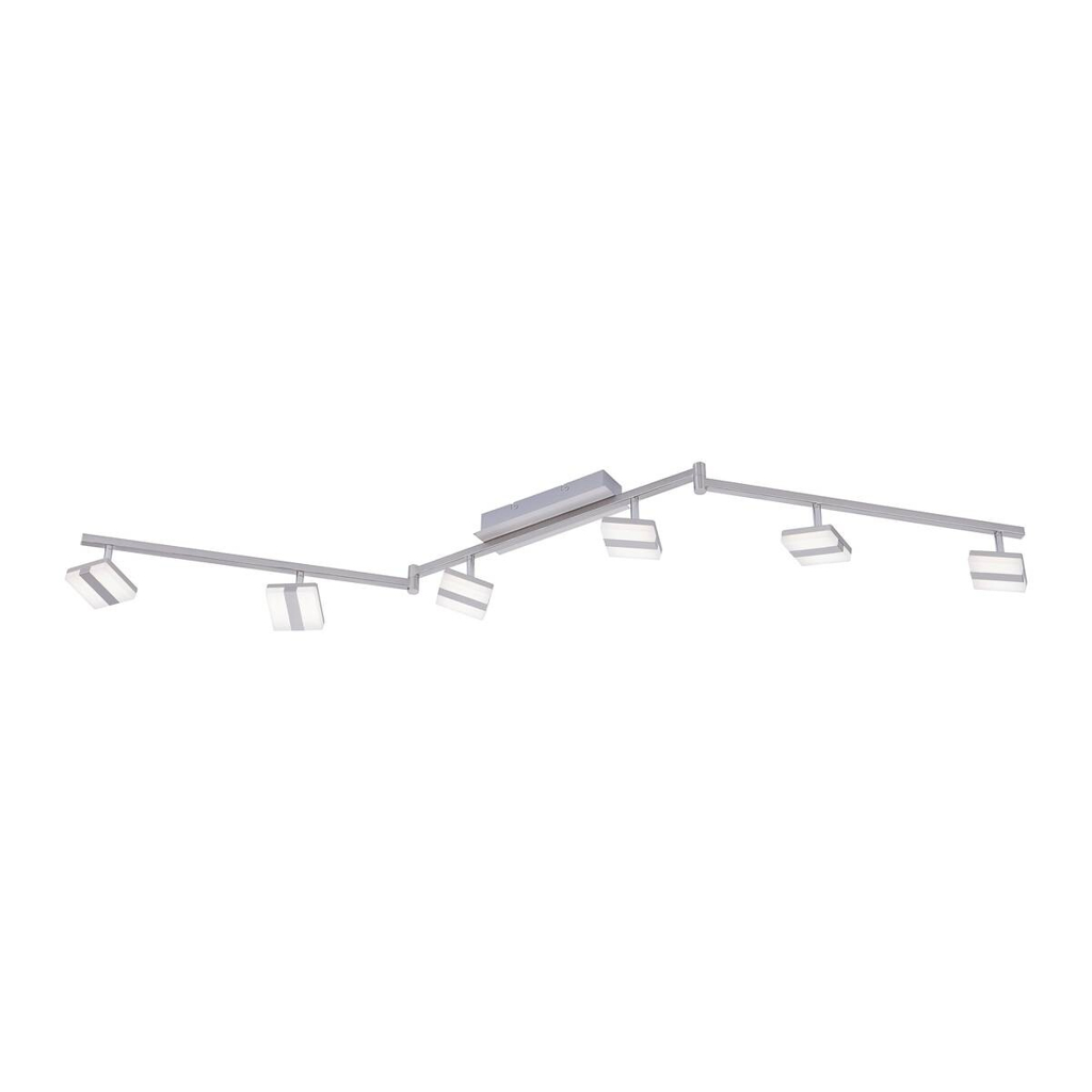 Just Light Smarter LED-Spotbalken SABI 12086-55 stahlfarbig Kunststoff Eisen B/H/T: ca. 11,5x17x173 cm 6 Brennstellen