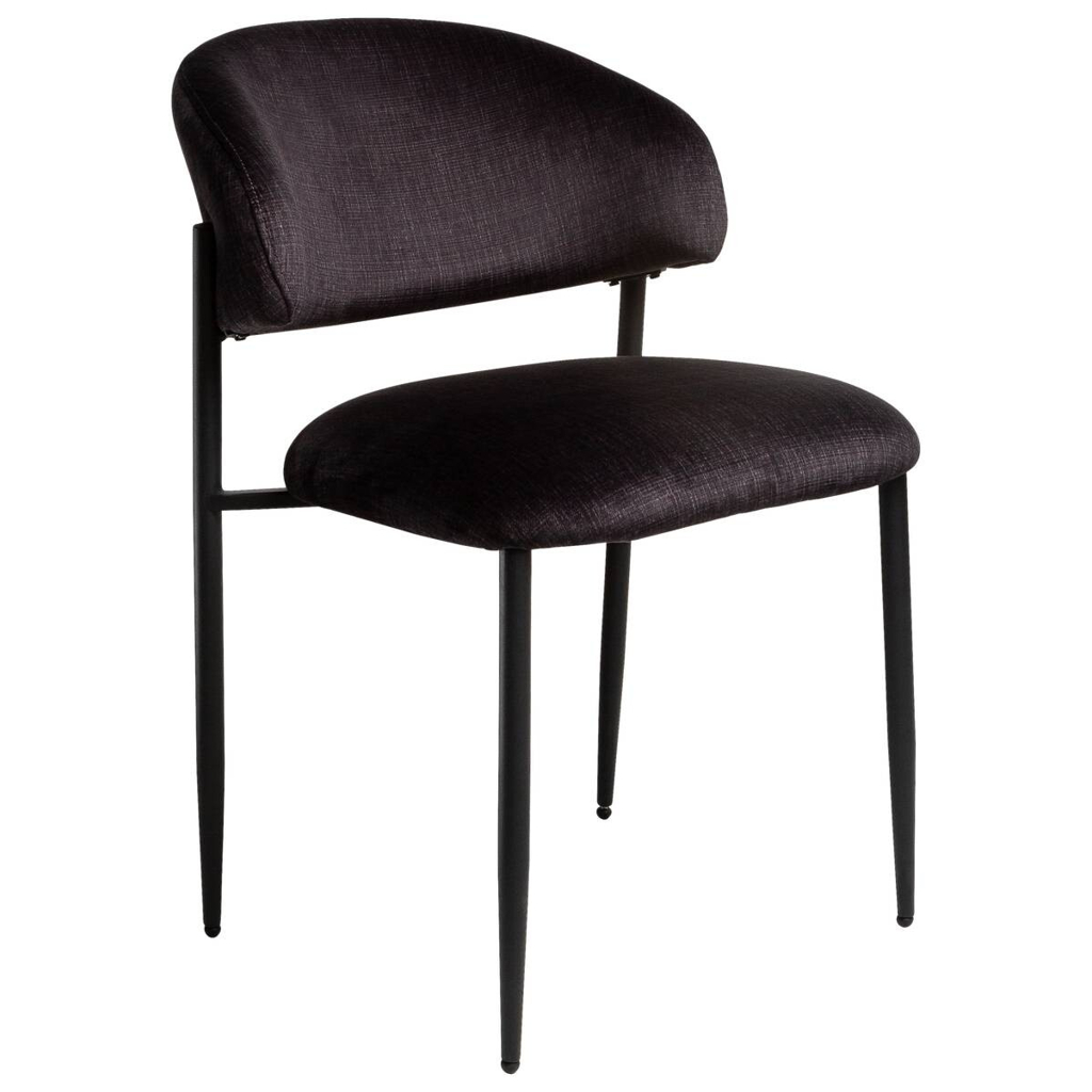 Stuhl Cary dunkelgrau Microfaser B/H/T: ca. 60x82x50 cm