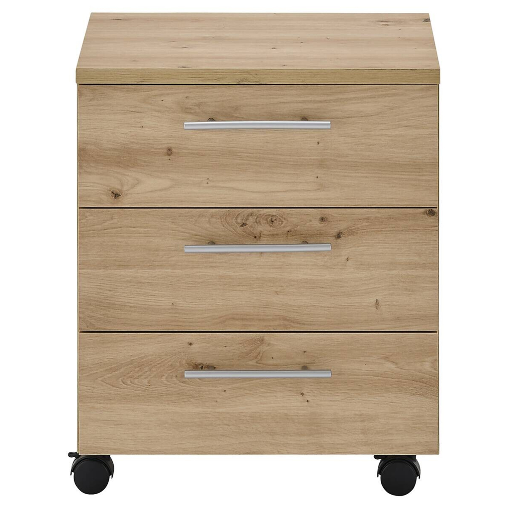 Rollcontainer Ben Eiche Artisan Nachbildung B/H/T: ca. 40x56x39 cm