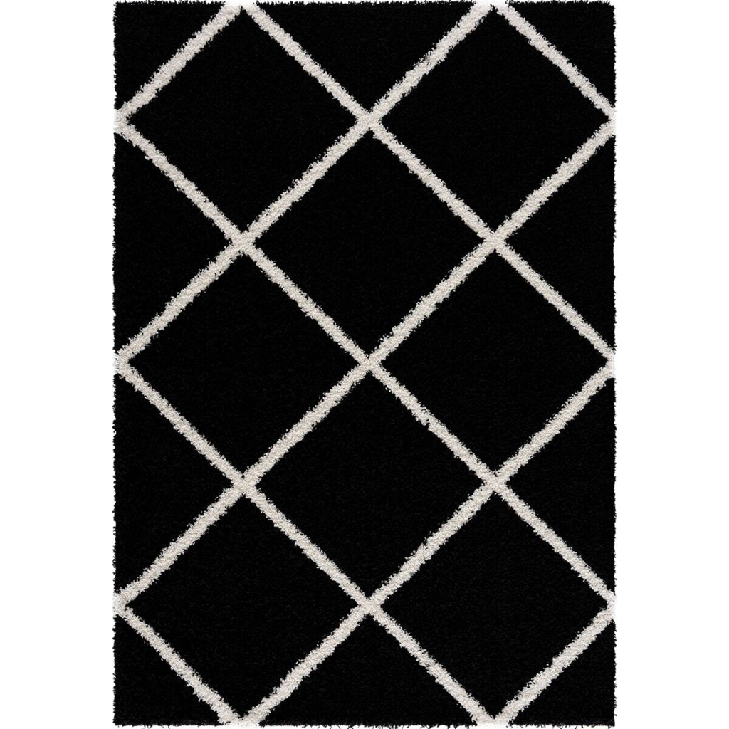 Sanat Hochflorteppich MADRID schwarz B/L: ca. 200x290 cm