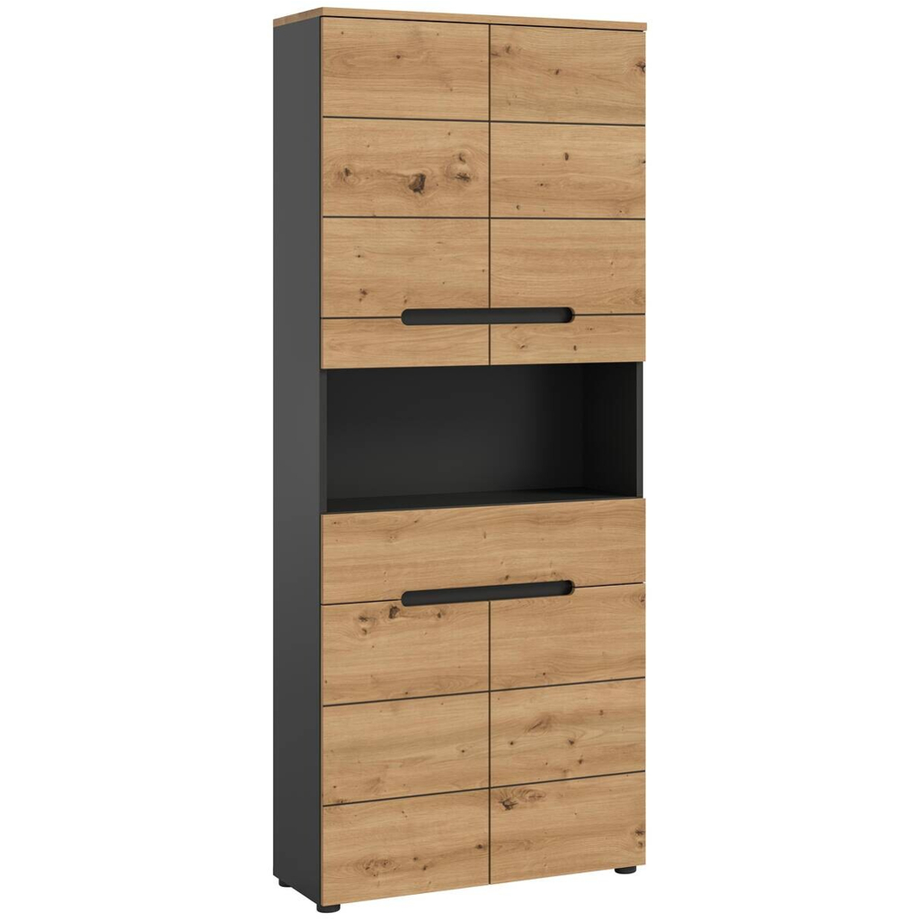 Hochschrank Canu Basalt Eiche Artisan Nachbildung B/H/T: ca. 76x193x34 cm