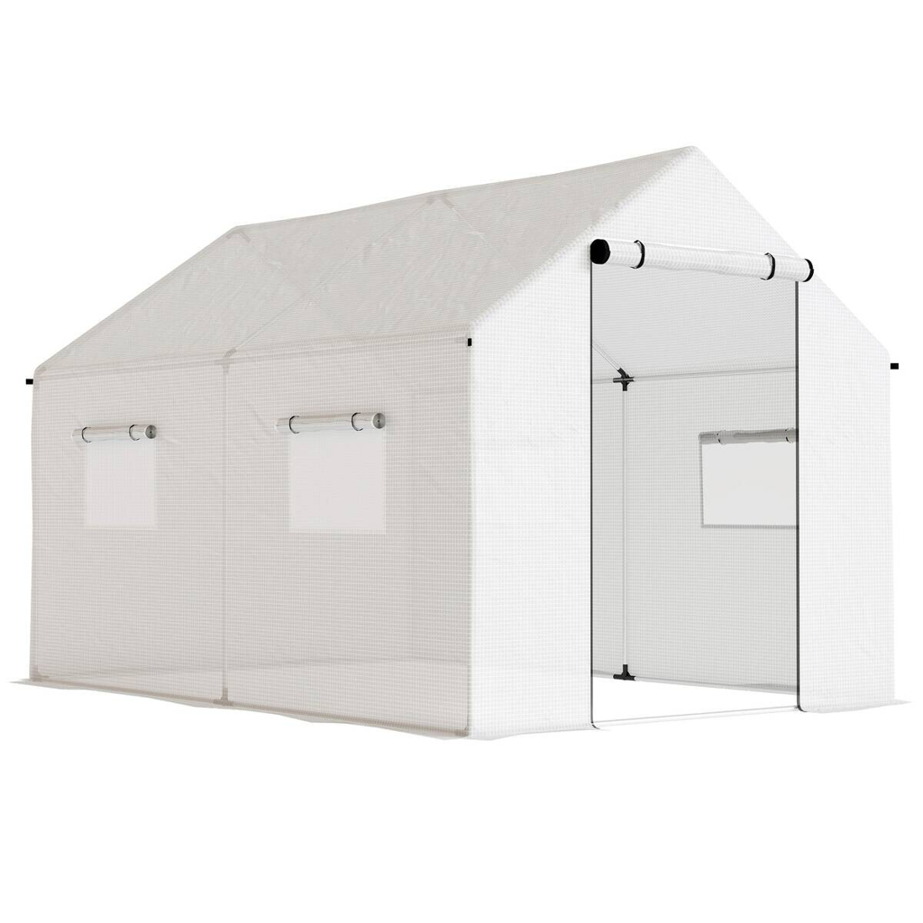 Outsunny Folientunnel B/H/T/L: ca. 200x200x200x300 cm weiß
