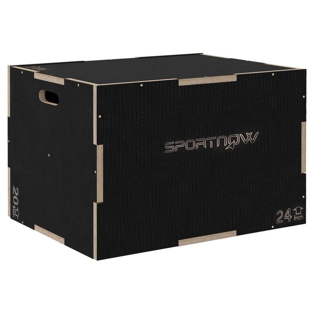 SPORTNOW Sprungbox schwarz Buche B/H/L: ca. 61x51x76 cm