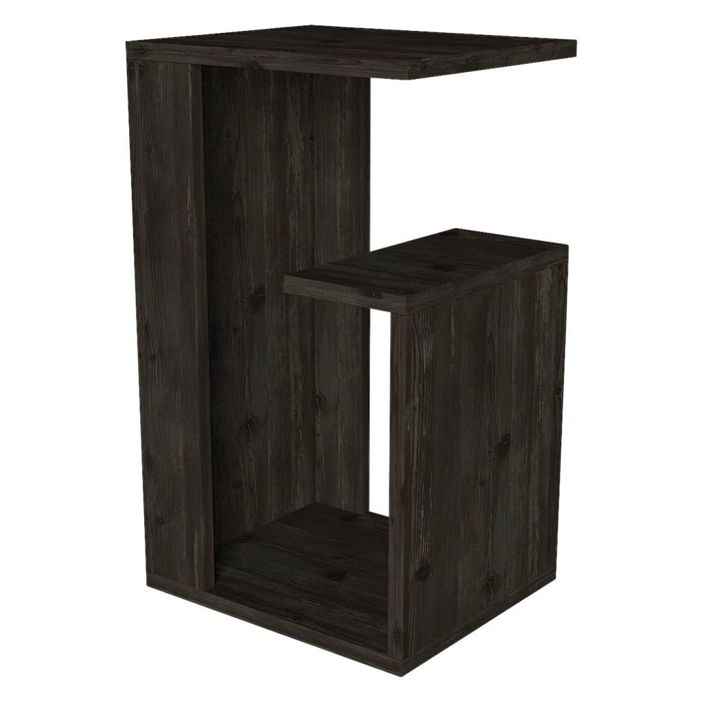 Beistelltisch Sister dunkelgrau Holz Optik Spanplatte B/H/T: ca. 35x60x29,5 cm