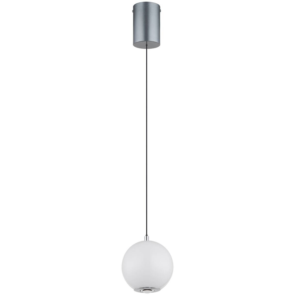 GLOBO Pendelleuchte Opal grau Metall Glas H/D: ca. 180x15 cm 1 Brennstellen