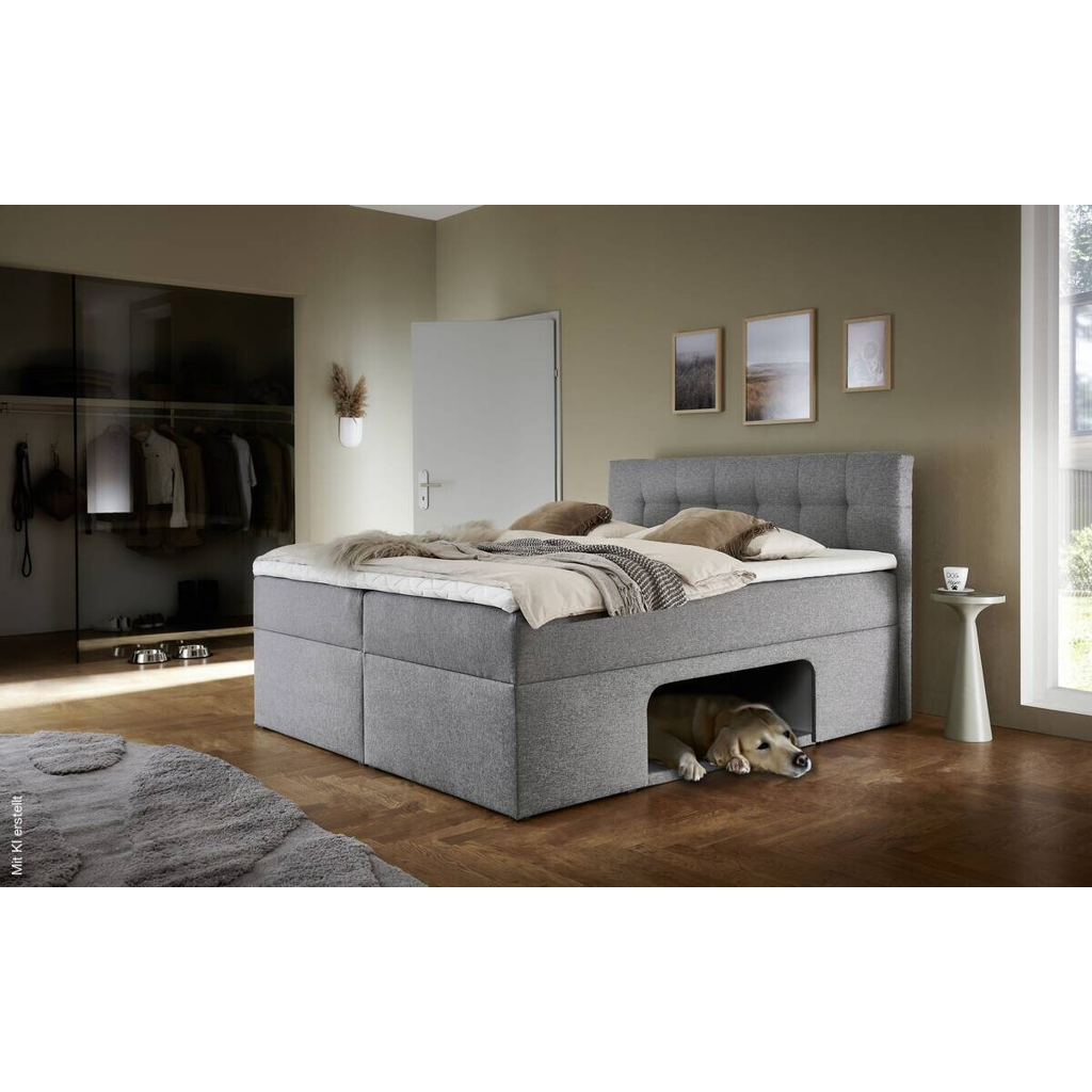 Boxbett Petty II hellgrau Liegefläche B/L: ca. 180x200 cm