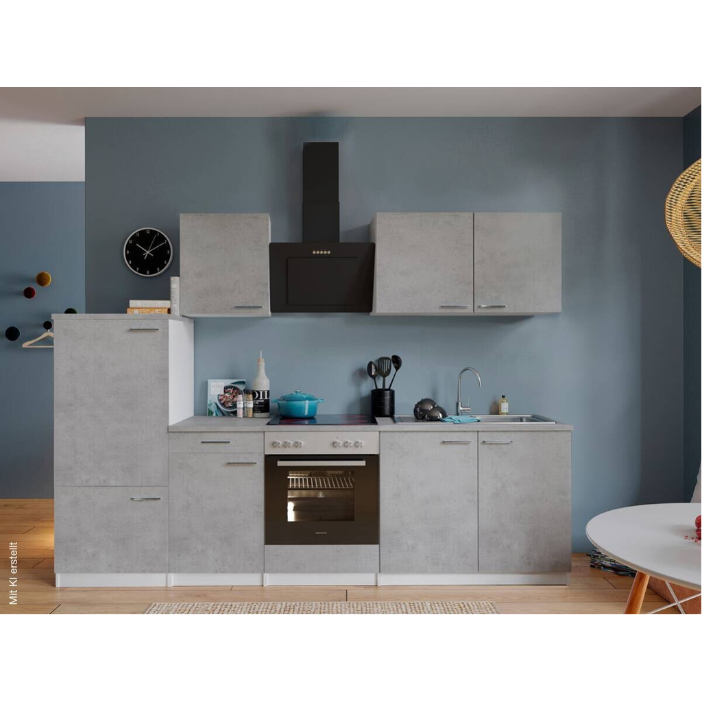 Respekta Küchenblock Malia Beton Optik B/H/T: ca. 270x200x60 cm