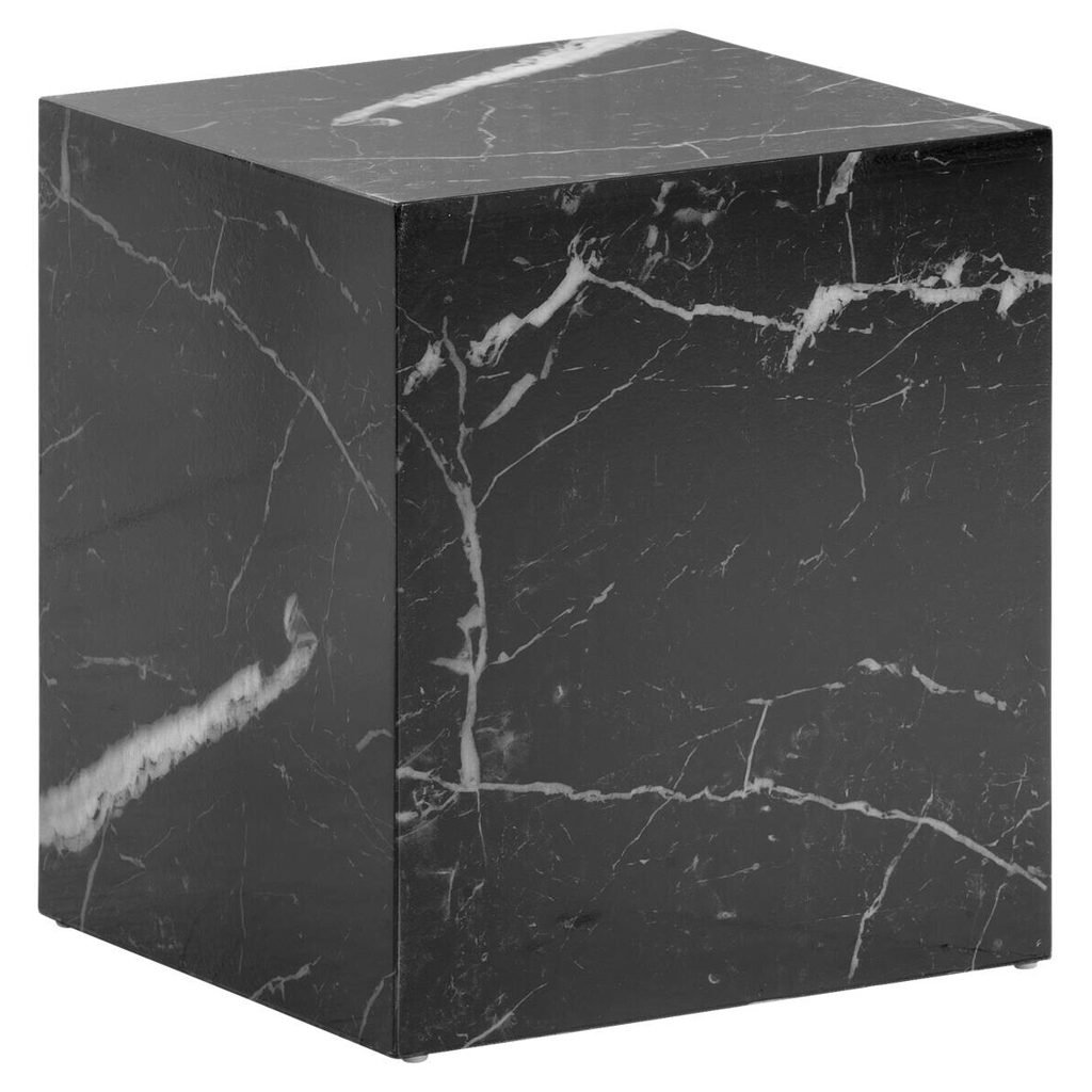 Wohnling Couchtisch schwarz Marmor B/H/T: ca. 40x45x40 cm