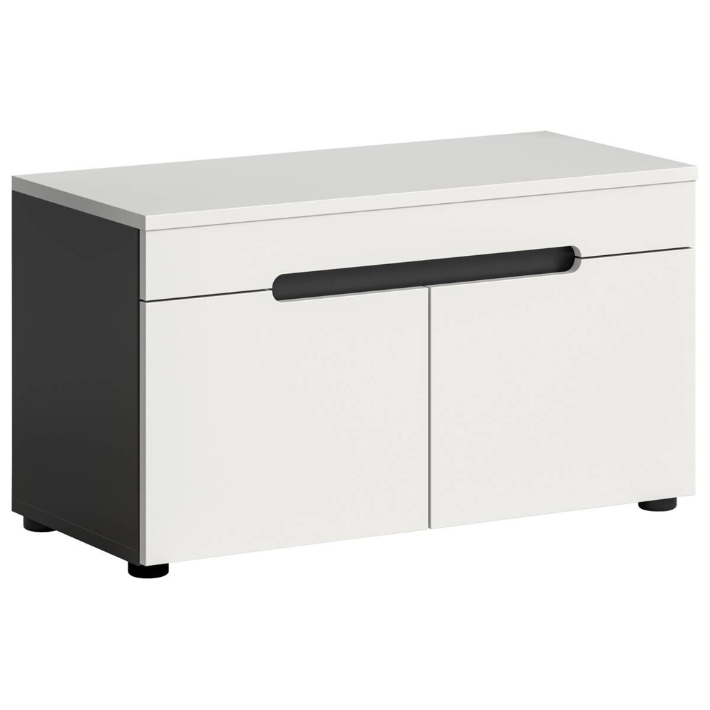 Sitzbank Canu basaltgrau Nachbildung weiß B/H/T: ca. 80x45x37 cm