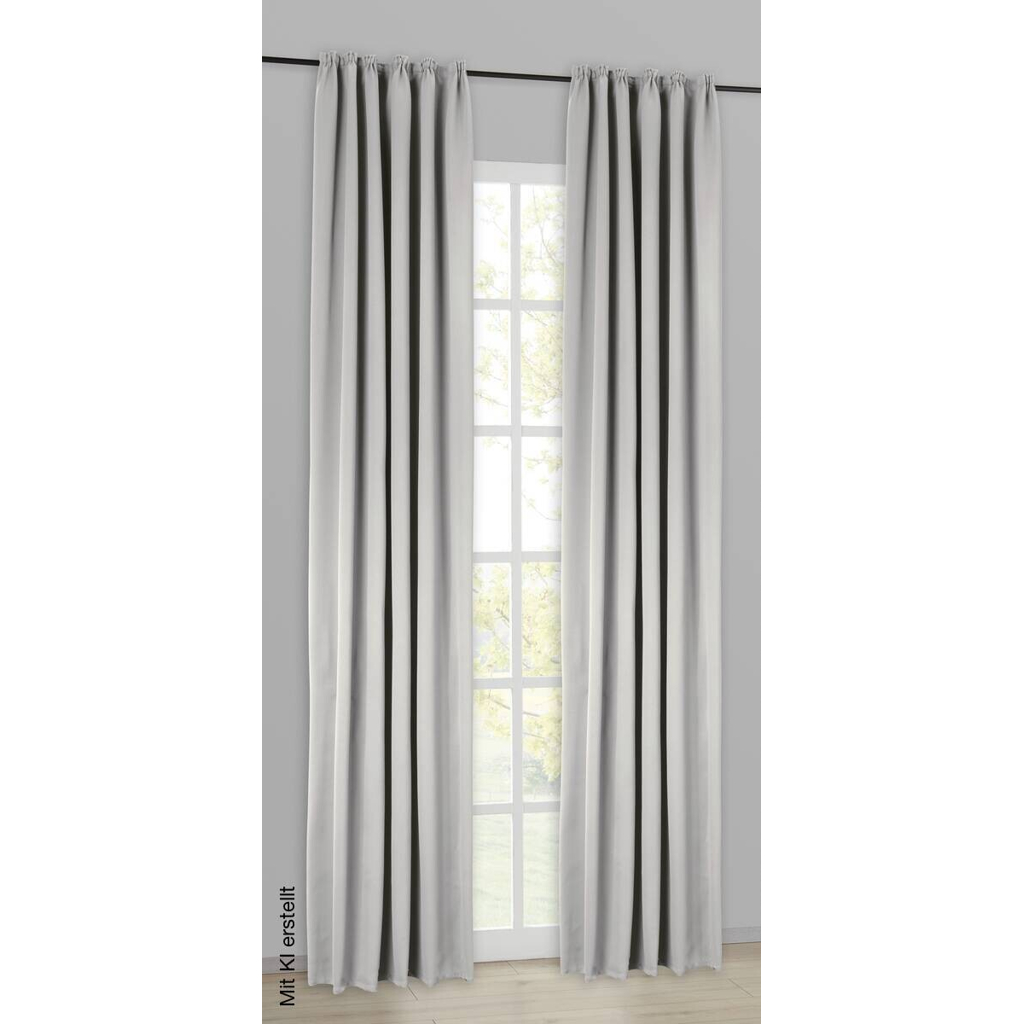 POCOline Verdunklungsvorhang Luna silber B/L: ca. 140x245 cm