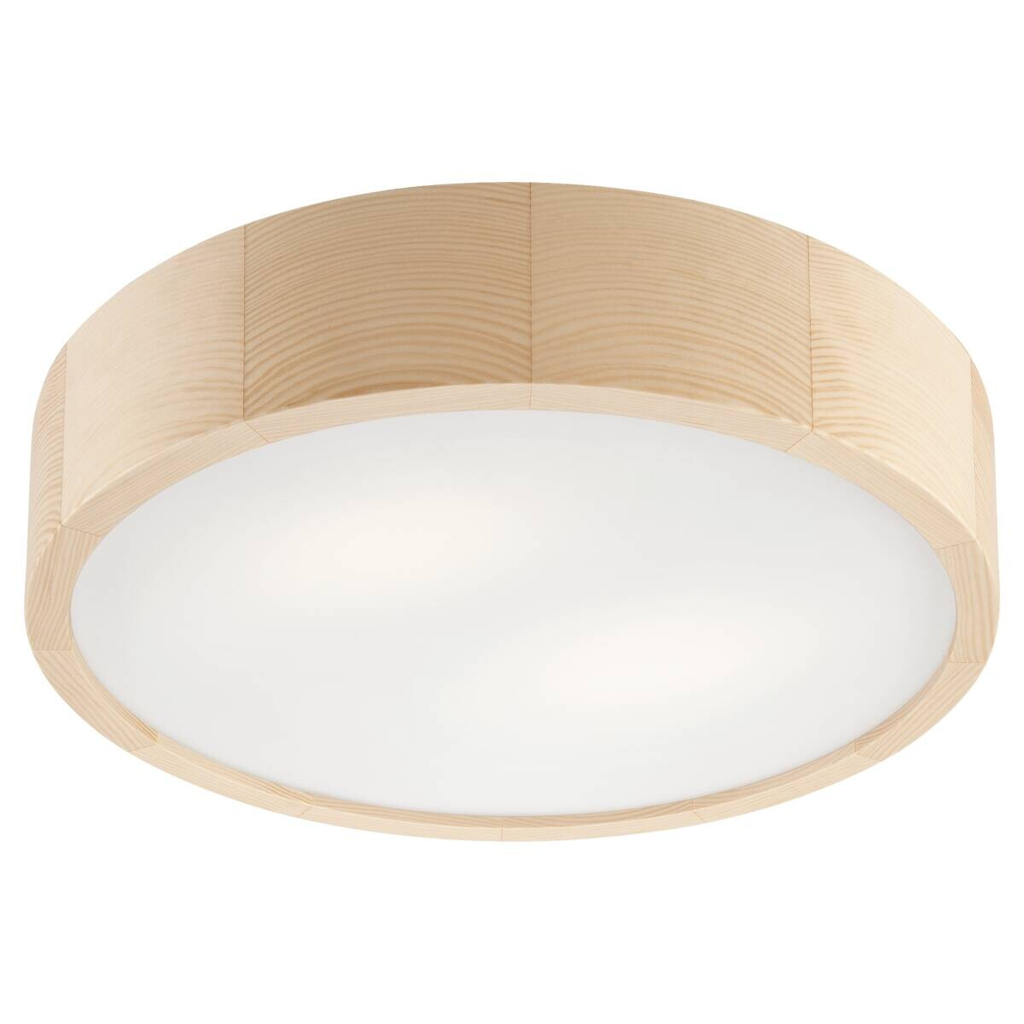 Lamkur Deckenleuchte EVELINE 38032 kiefer Holz Glas H/L: ca. 8x37 cm E27 2 Brennstellen