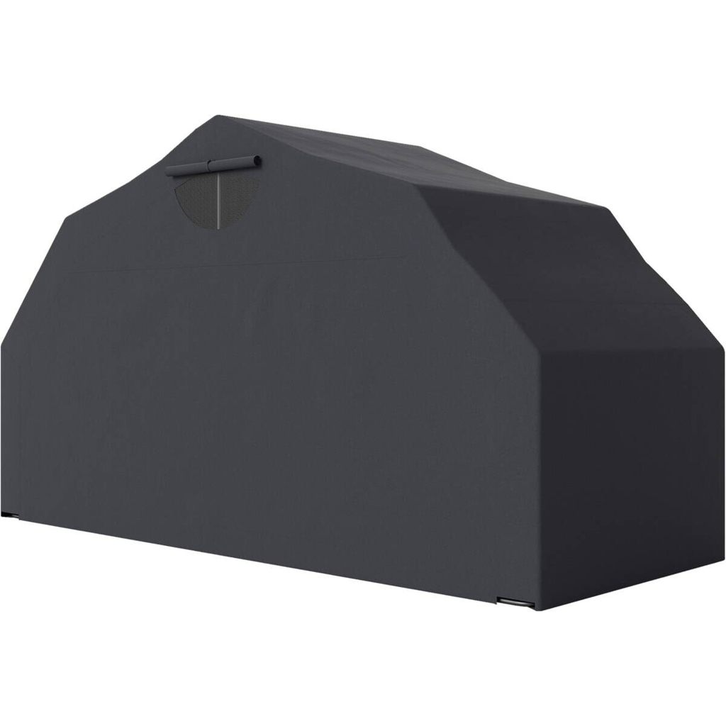 Outsunny Motorradgarage schwarz B/H/L: ca. 135x191x345 cm