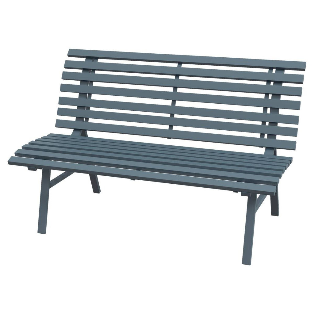 Outsunny Gartenbank blau Aluminium B/H/L: ca. 67x79x123 cm 601376800