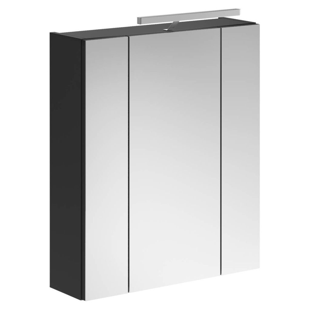 Spiegelschrank LINUS schwarz Spiegel Spanplatte B/H/T: ca. 60x70x10 cm