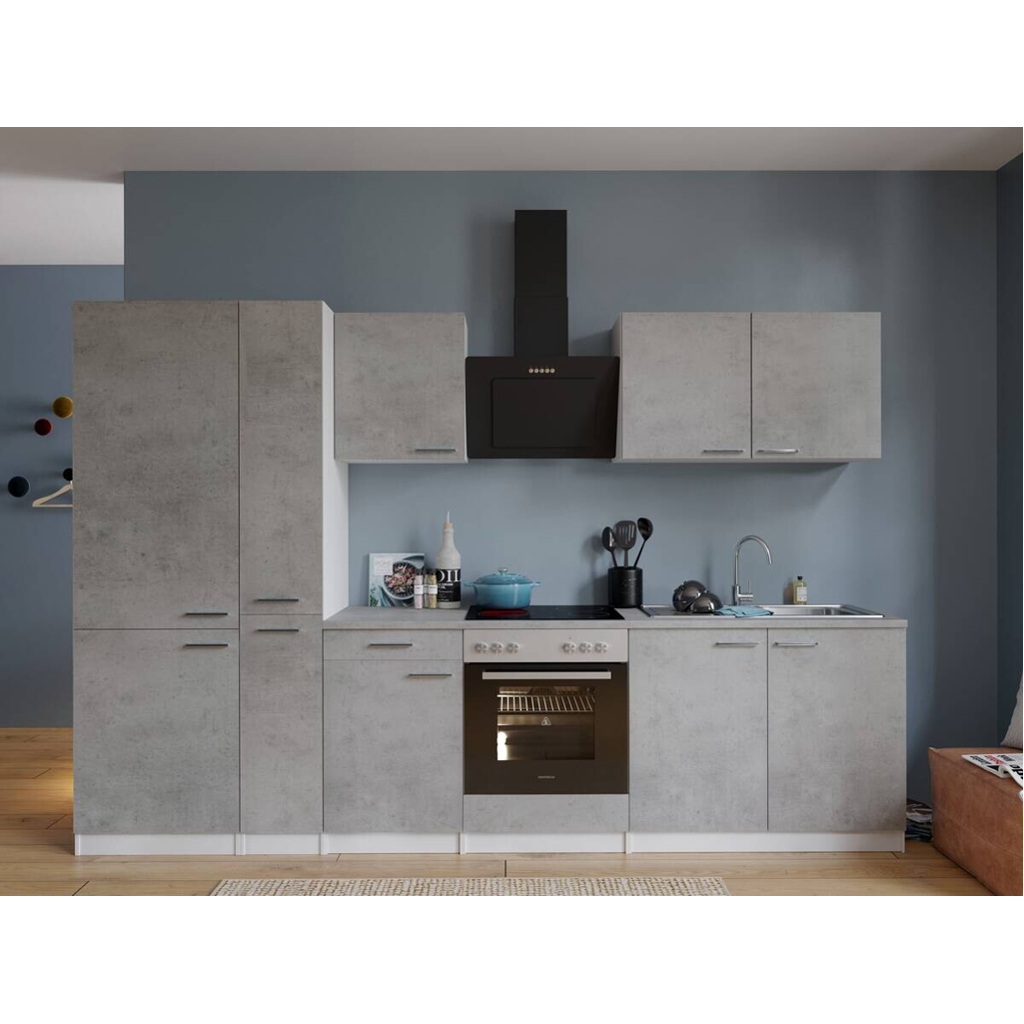 Respekta Küchenblock Malia Beton Optik B/H/T: ca. 300x200x60 cm
