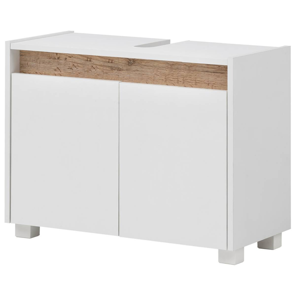 Waschbeckenunterschrank Cosmo perlweiß Optik B/H/T: ca. 80x54,6x33 cm