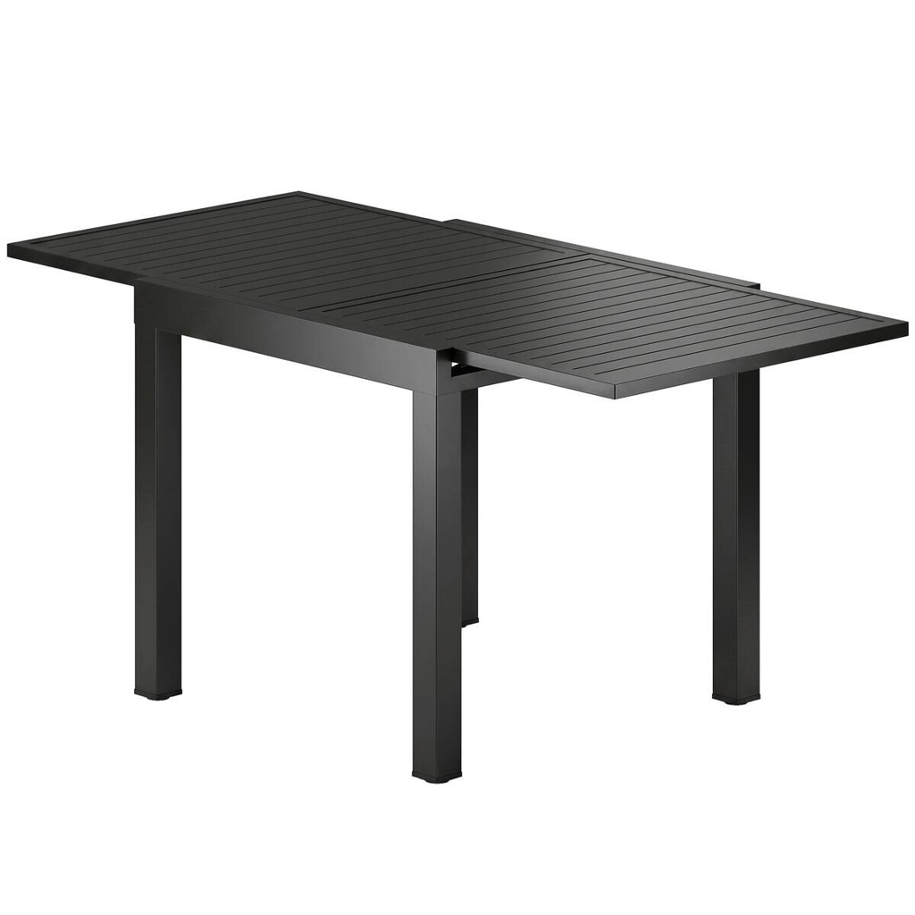 Outsunny Gartentisch schwarz Aluminium B/H/L: ca. 80x75x160 cm