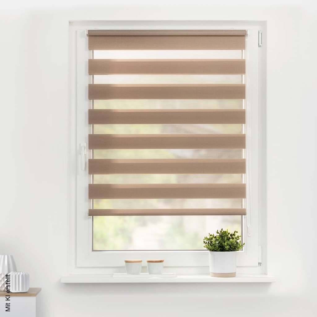LICHTBLICK Doppelrollo Duo taupe B/L: ca. 110x150 cm