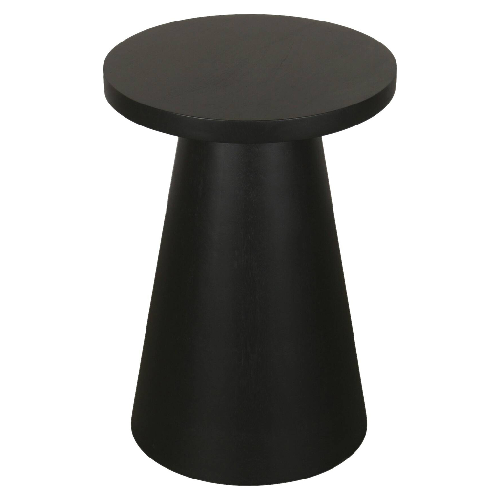 Beistelltisch CONE schwarz lackiert Akazie H/D: ca. 50x40 cm