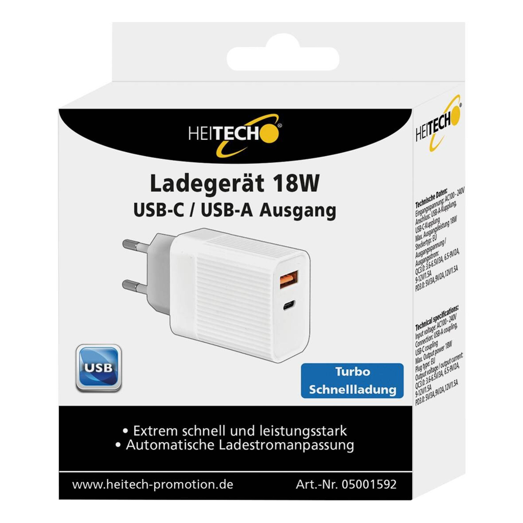 Heitech Ladegerät 05001592 weiß