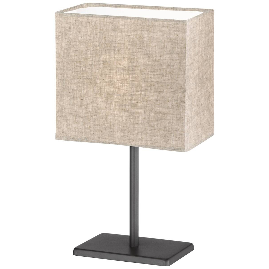 easy! by FHL Tischleuchte 850228 Kate schwarz sand Metall Textil B/H/T: ca. 10x30x17 cm E14 1 Brennstellen