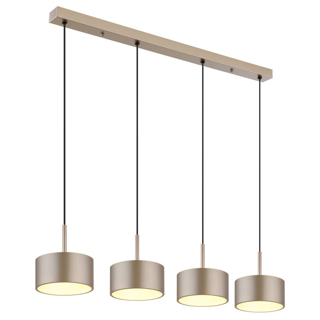 GLOBO LED-Hängeleuchte anthrazit mattschwarz champagner Kunststoff Metall B/H/L: ca. 15x150x86 cm 1 Brennstellen