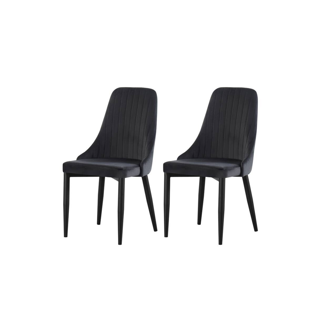 Stuhl CLAUDIA, 2er Set anthrazit B/H/T: ca. 44x88x58 cm
