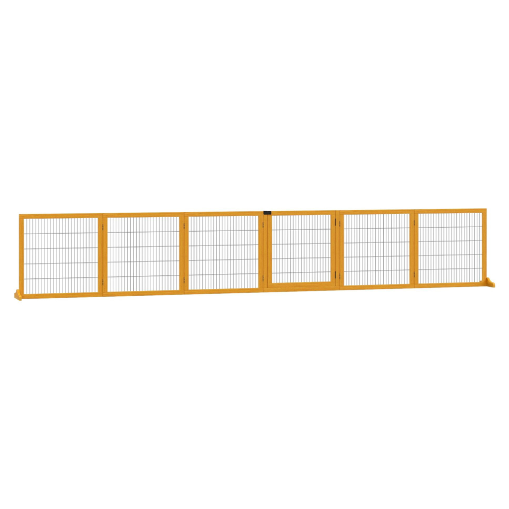 PawHut Absperrgitter gelb Stahl B/H/L: ca. 36x70x432 cm