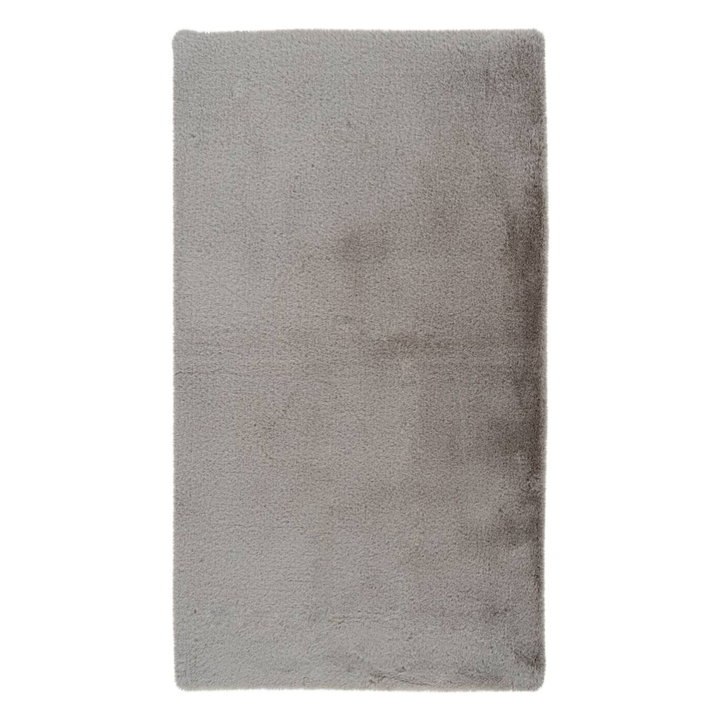 Kayoom Kurzflorteppich Badematte Rabbit Light 325 hellgrau B/H/L: ca. 50x2,4x90 cm