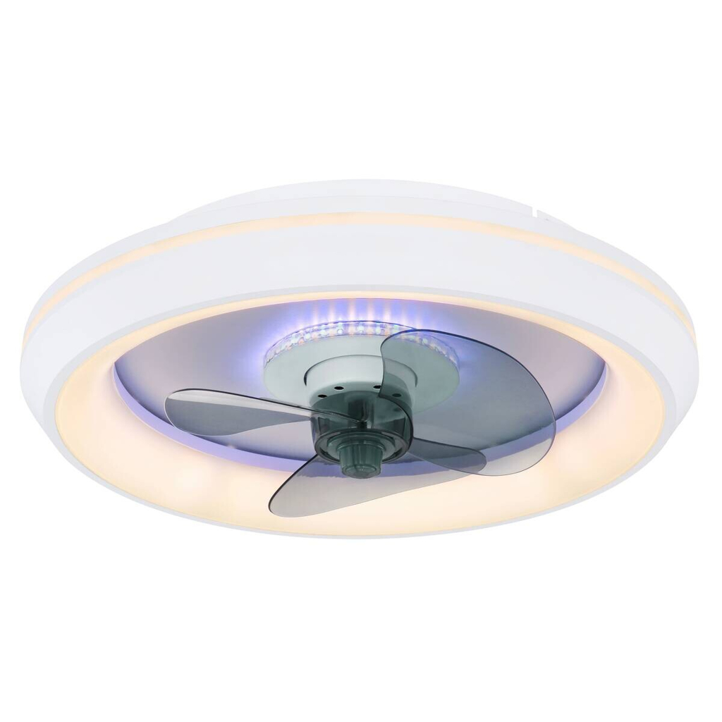 GLOBO LED-Deckenventilator weiß Opal H/D: ca. 13,5x48 cm max. 41 W