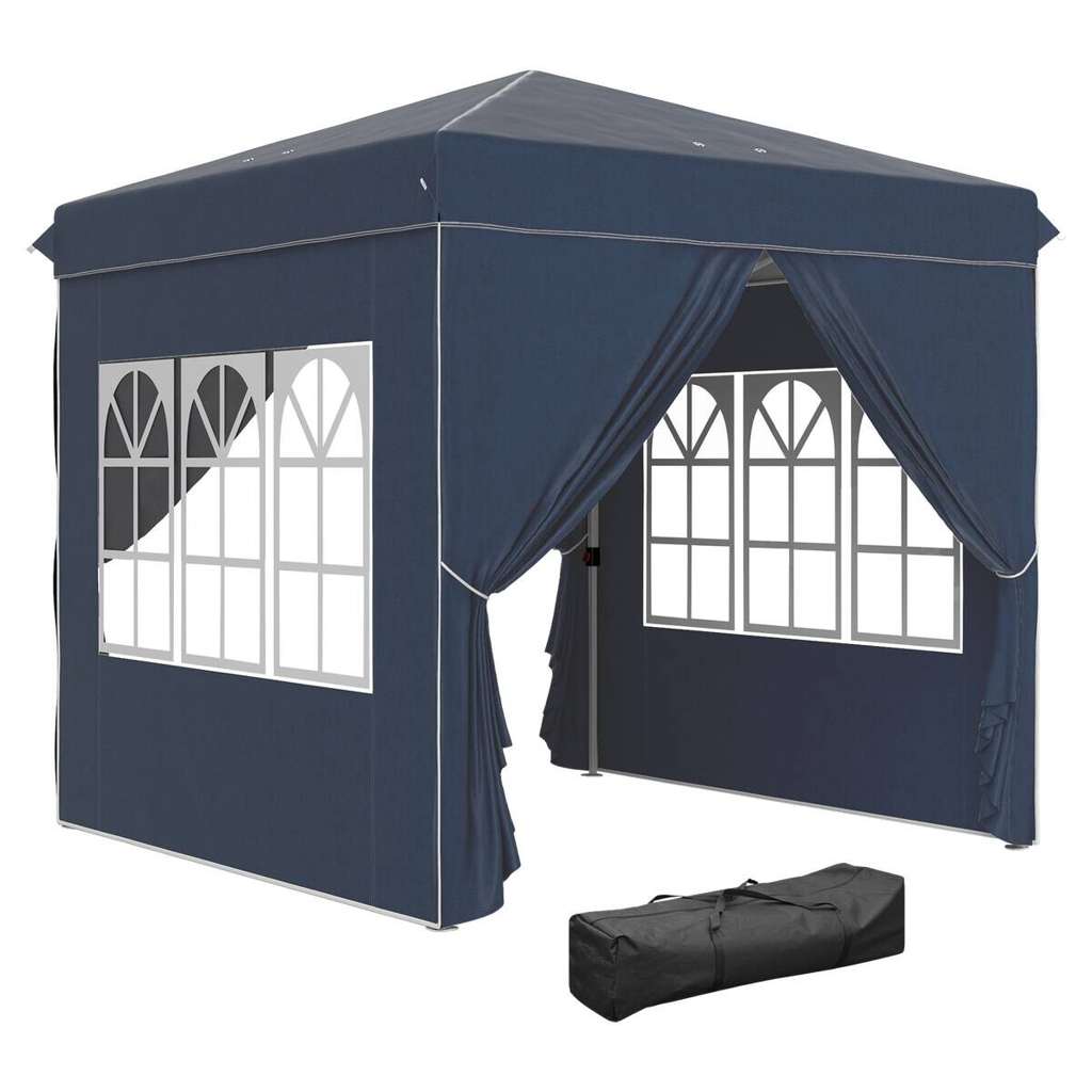 Outsunny Pavillon blau Polyester B/H/L: ca. 248x270x248 cm