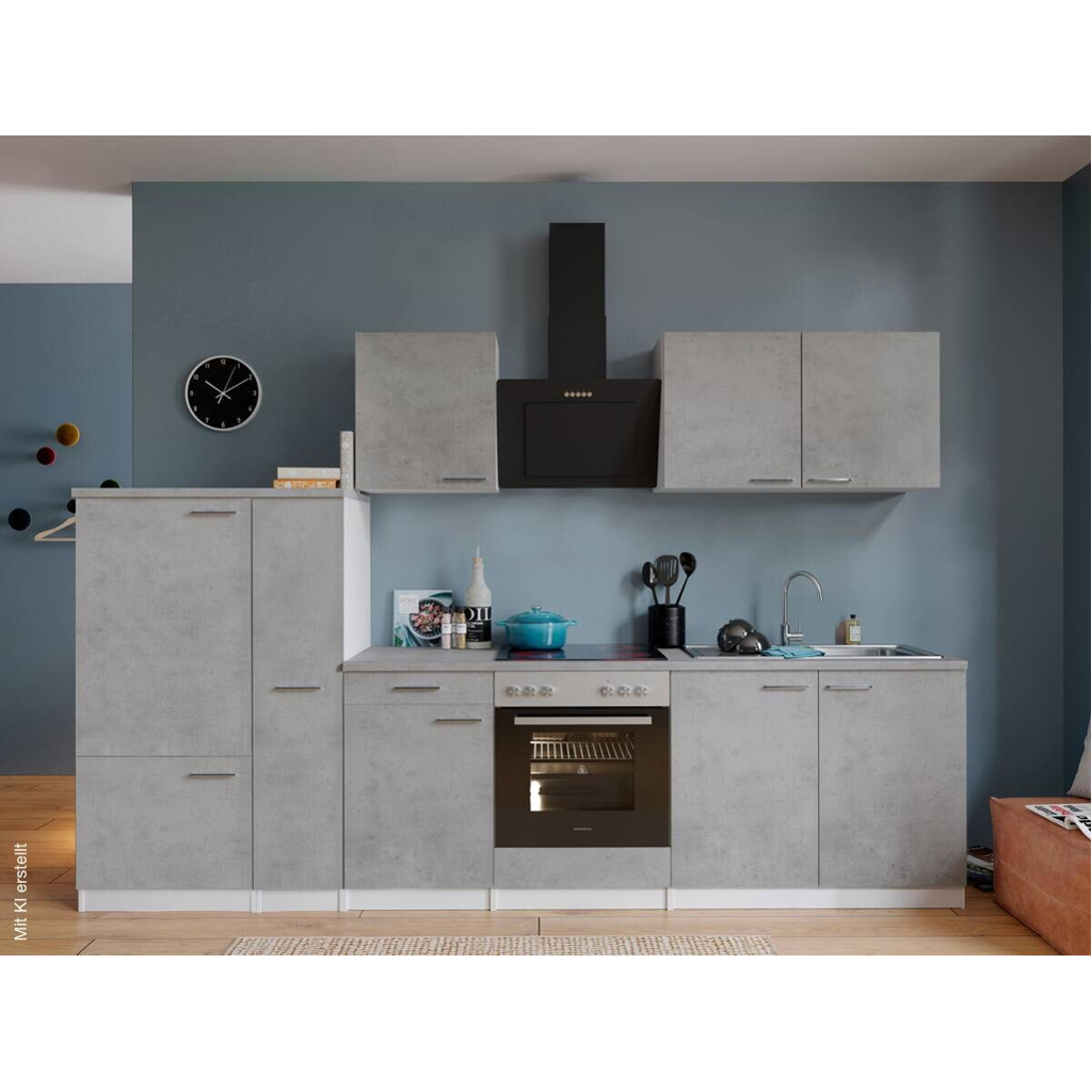 Respekta Küchenblock Malia Beton Optik B/H/T: ca. 300x200x60 cm