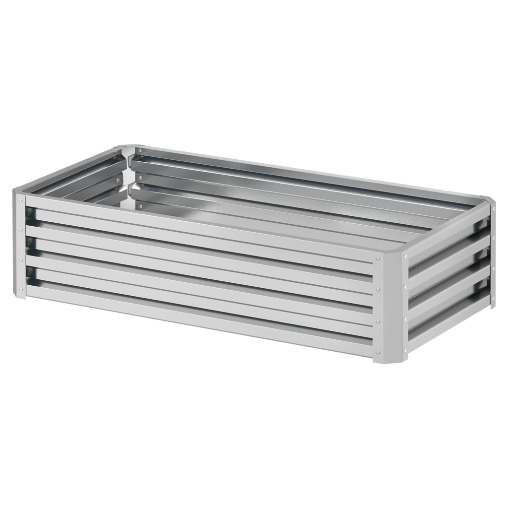 Outsunny Hochbeet silber Stahl B/H/L: ca. 60x30,5x120 cm