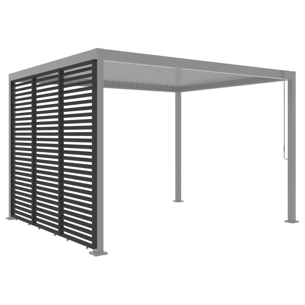 Sichtschutz anthrazit Aluminium B/H/L: ca. 6x226x93 cm