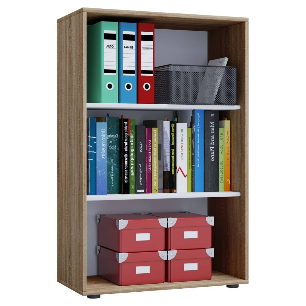 Regal Lona XL ohne Türen Eiche Sonoma Nachbildung weiß B/H/T: ca. 70x110x37 cm