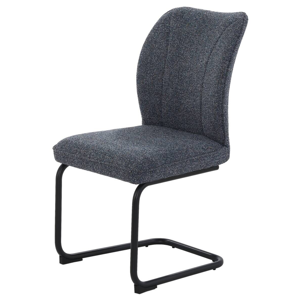 Schwingstuhl blau Webstoff B/H/T: ca. 51x95x66 cm