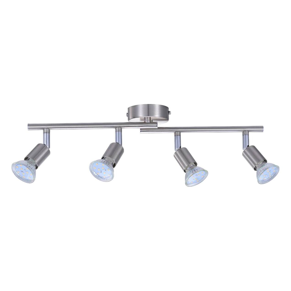 POCOline Spot 4-flg. Joris nickel matt Metall L: ca. 50 cm GU10 4 Brennstellen